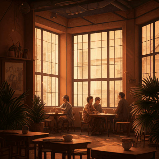 Interior cafenea comunitară